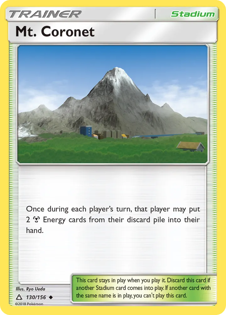 Sun & Moon—Ultra Prism 영어판 Mt. Coronet 130 카드 앞면
