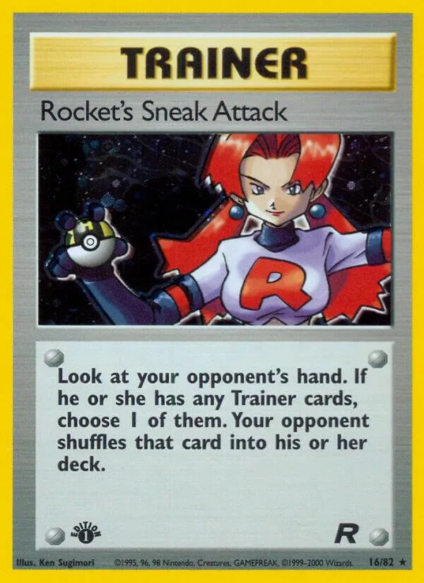Team Rocket 英語版 Rocket's Sneak Attack 16 カード表面