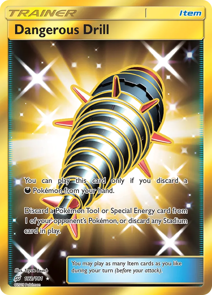 Sun & Moon—Team Up 英語版 Dangerous Drill 192 カード表面