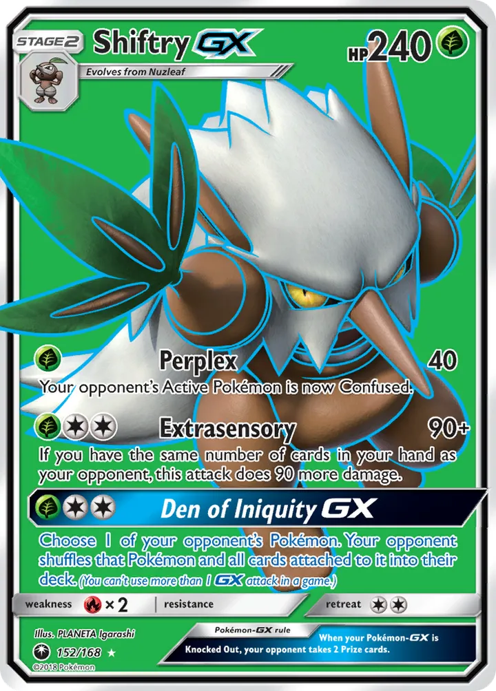 Sun & Moon—Celestial Storm 영어판 Shiftry-GX 152 카드 앞면