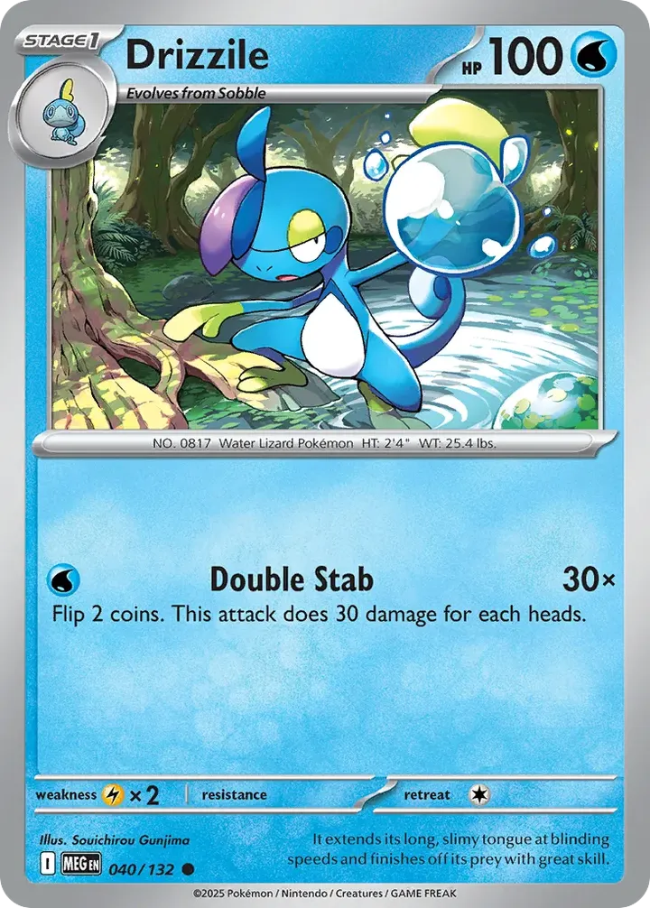 Mega Evolution 英語版 Drizzile 40 カード表面
