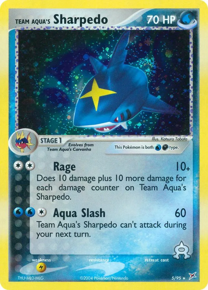 EX Team Magma vs Team Aqua 英語版 Team Aqua's Sharpedo 5 カード表面