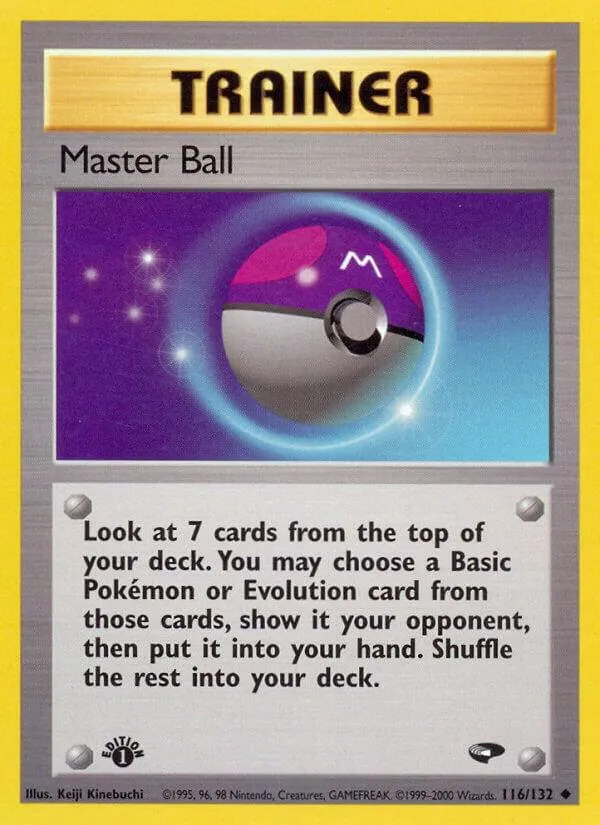 Gym Challenge 영어판 Master Ball 116 카드 앞면