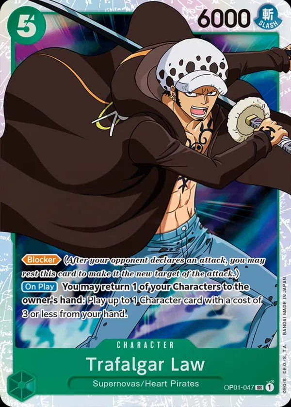 Romance Dawn 英語版 Trafalgar Law OP01-047 カード表面