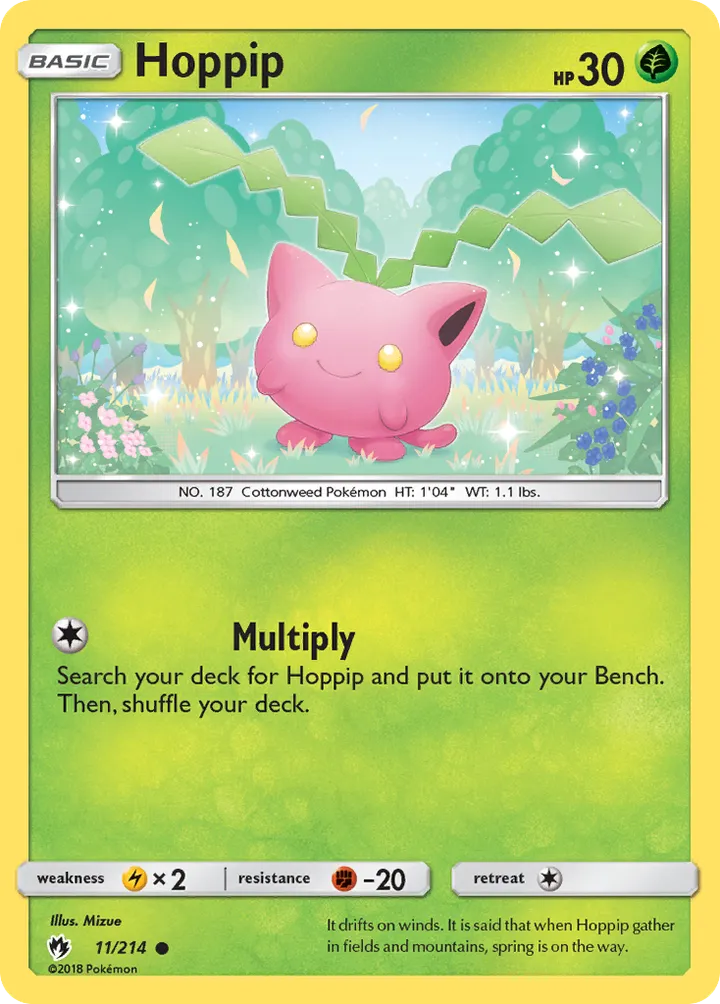 Sun & Moon—Lost Thunder 영어판 Hoppip 11 카드 앞면