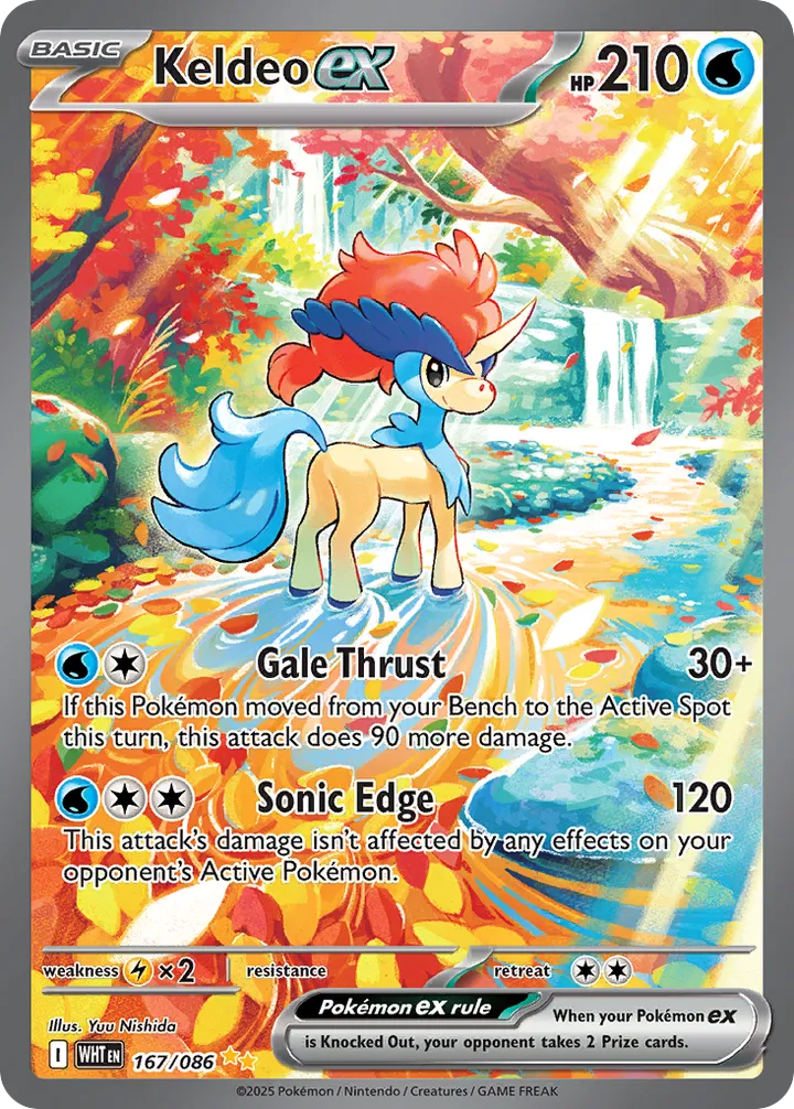 Scarlet & Violet—White Flare 영어판 Keldeo ex 167 카드 앞면