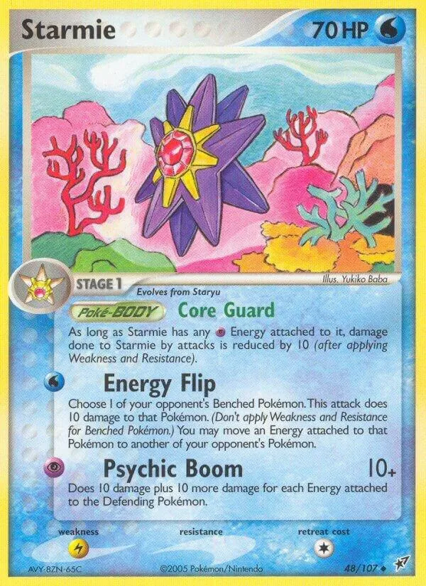 EX Deoxys 영어판 Starmie 48 카드 앞면