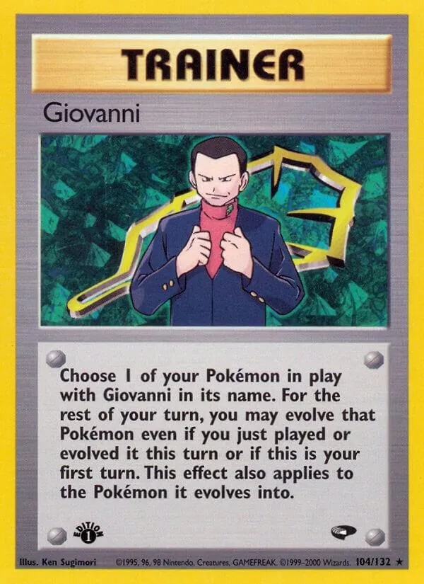 Gym Challenge 英語版 Giovanni 104 カード表面