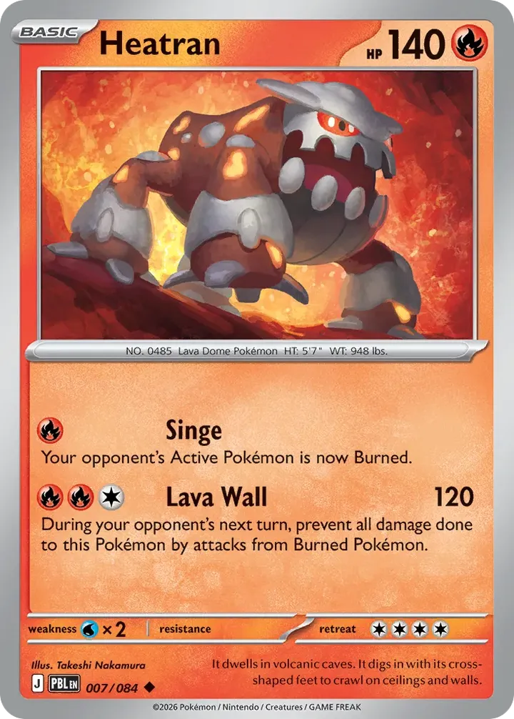 Mega Evolution—Pitch Black 영어판 Heatran 7 카드 앞면