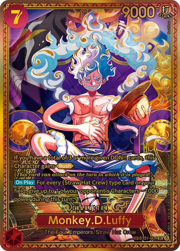 RED Monkey.D.Luffy 영어판 Monkey.D.Luffy ST31-004 · 패럴렐 카드 앞면
