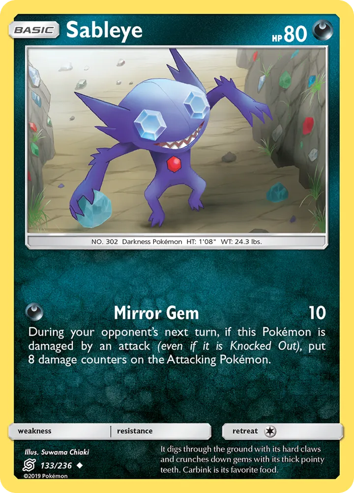 Sun & Moon—Unified Minds 英語版 Sableye 133 カード表面
