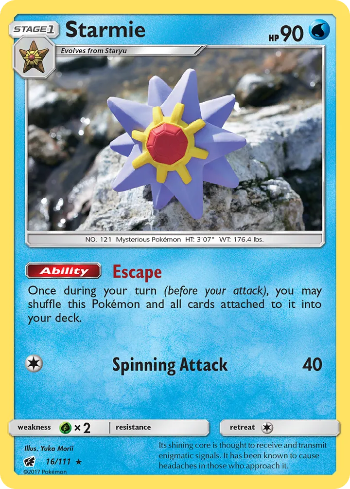 Sun & Moon—Crimson Invasion 英語版 Starmie 16 カード表面