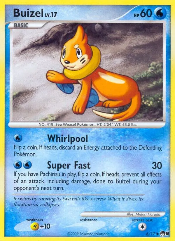 Front of Buizel 6, POP Series 9 English