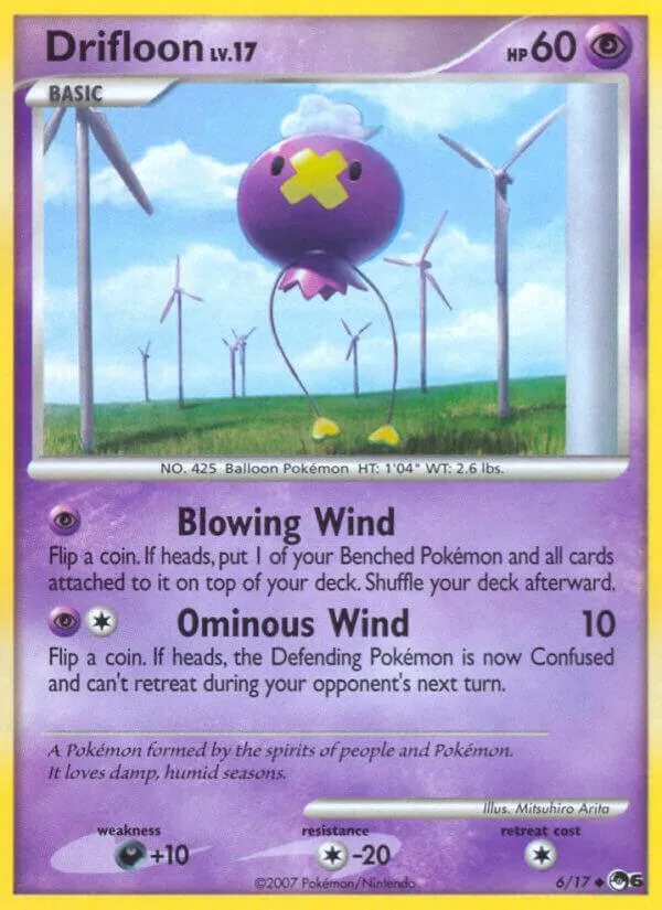 POP Series 6 英語版 Drifloon 6 カード表面