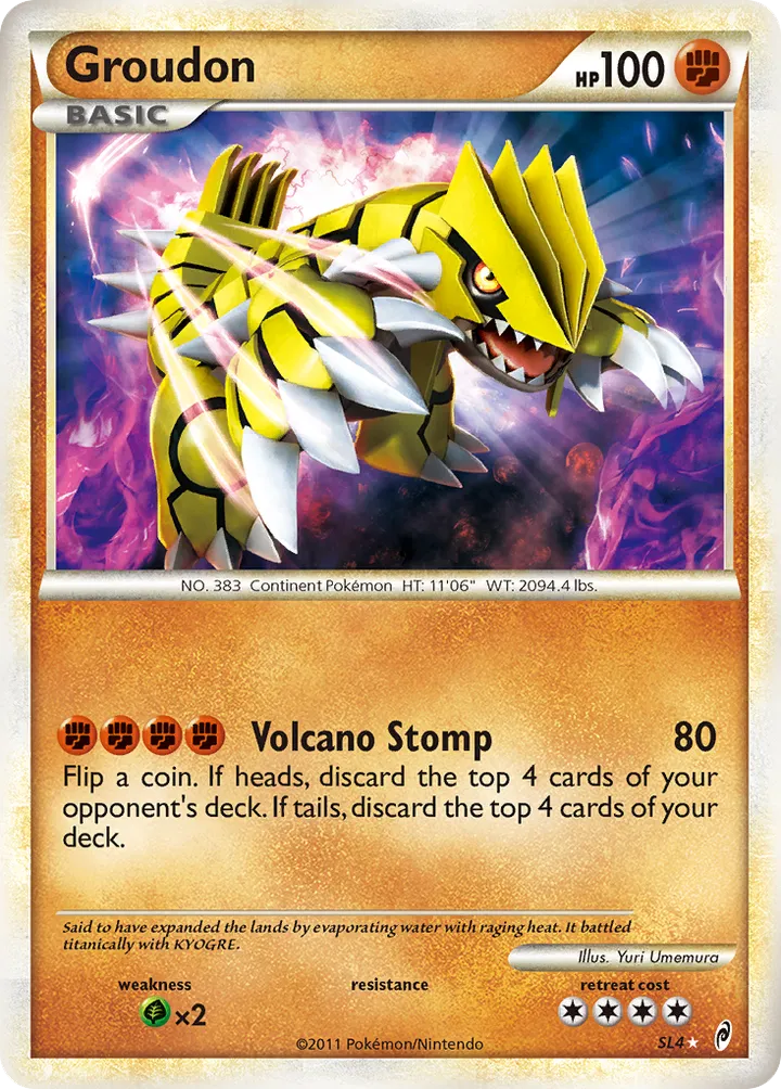 Pokémon TCG: Call of Legends 英語版 Groudon SL4 カード表面