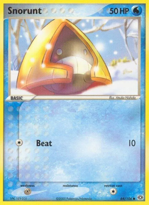EX Emerald 영어판 Snorunt 64 카드 앞면