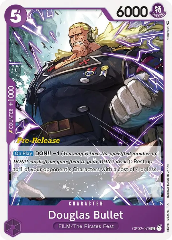 Paramount War 英語版 Douglas Bullet OP02-079 · プレリリース カード表面
