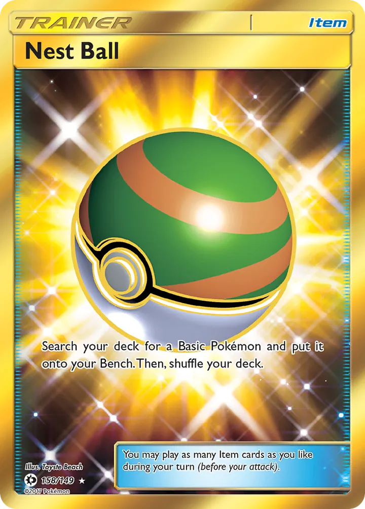 Sun & Moon 영어판 Nest Ball 158 카드 앞면