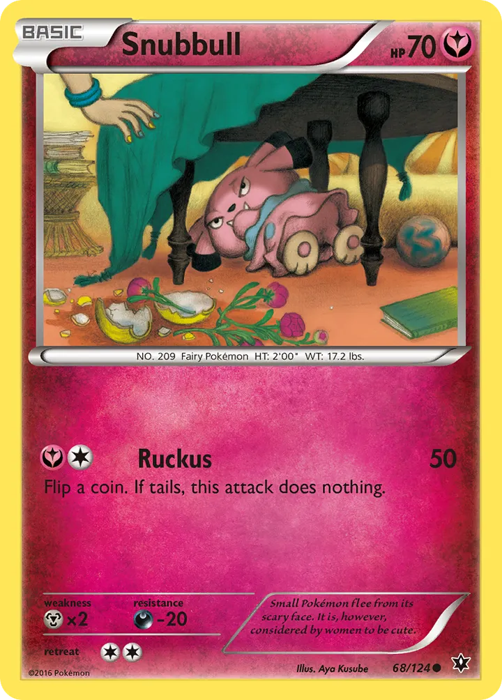 XY—Fates Collide 英語版 Snubbull 68 カード表面