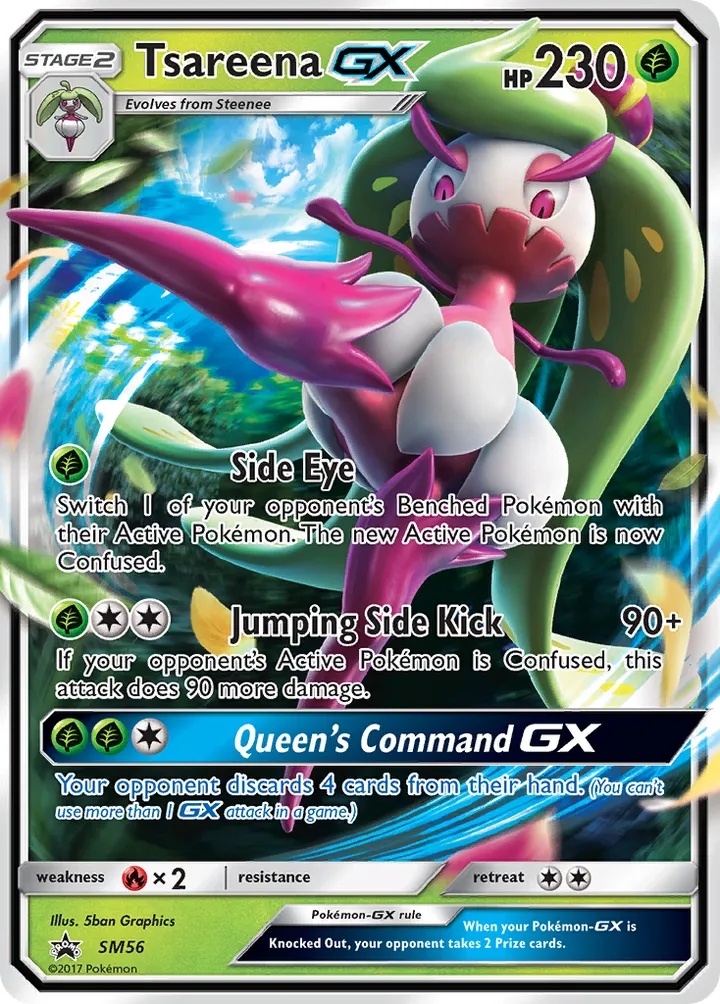 SM Black Star Promos 英語版 Tsareena-GX SM56 カード表面