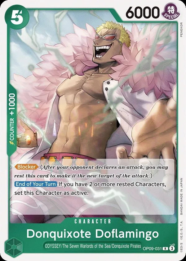 Emperors in the New World 영어판 Donquixote Doflamingo OP09-031 카드 앞면