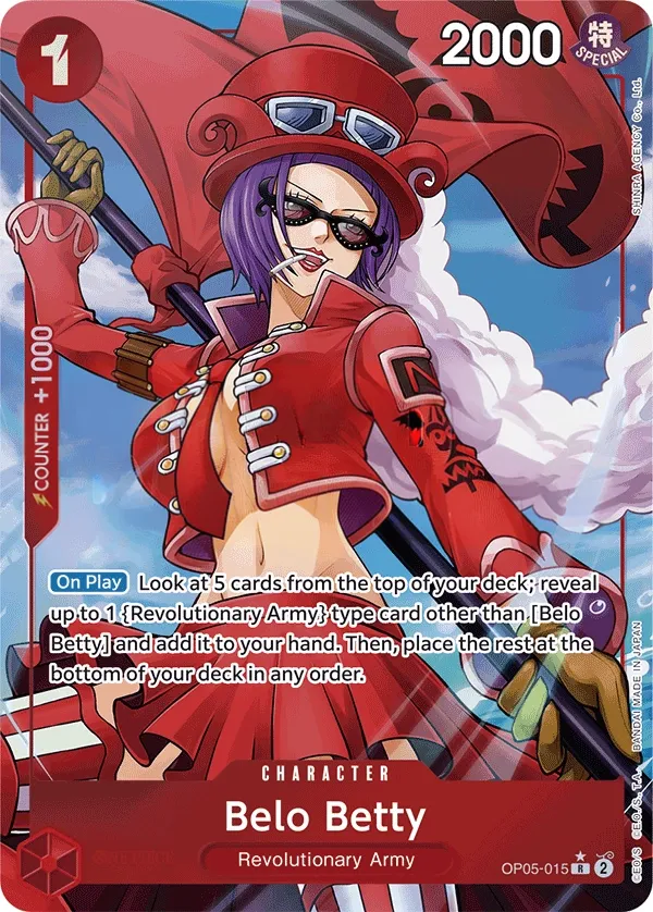 Awakening of the New Era 英語版 Belo Betty OP05-015 · パラレル 5 カード表面