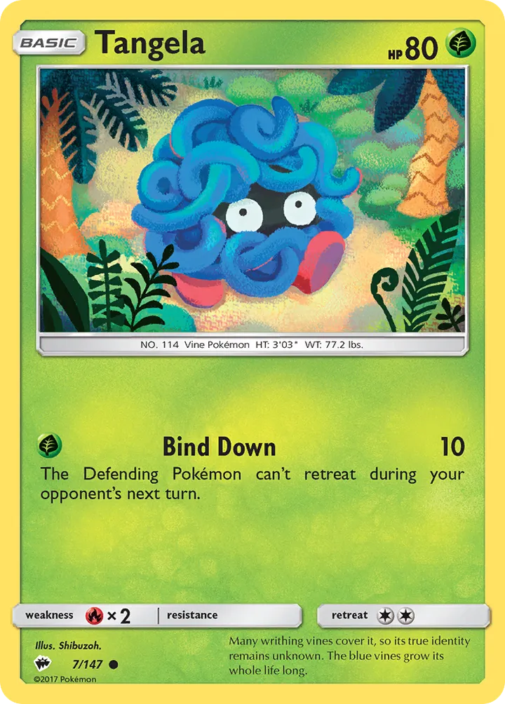 Sun & Moon—Burning Shadows 英語版 Tangela 7 カード表面