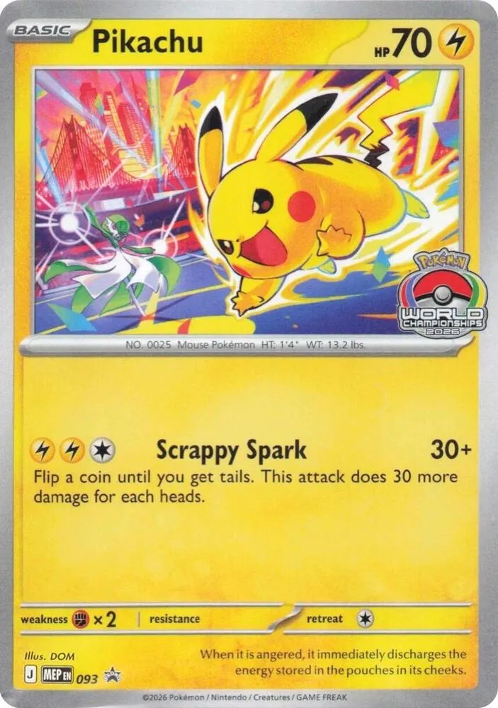 Front of Pikachu 93, MEP Black Star Promos English