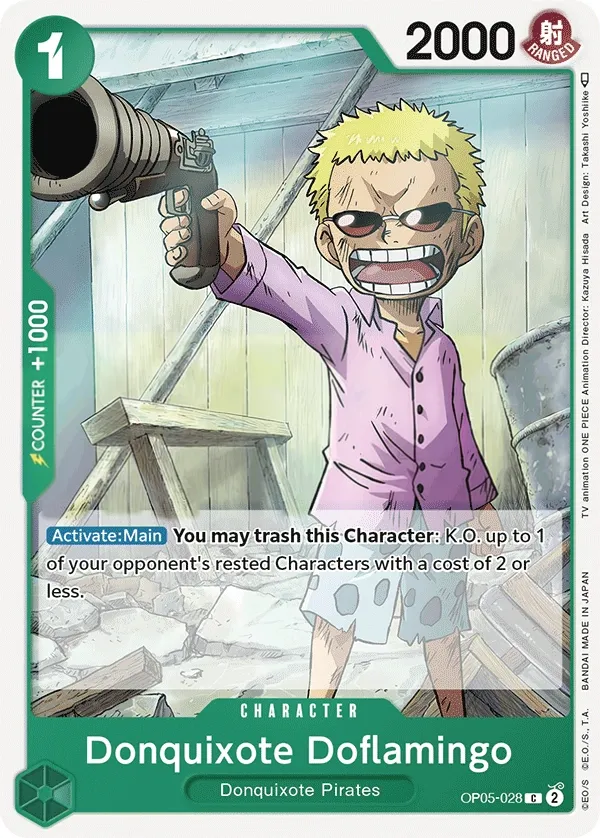 Front of Donquixote Doflamingo OP05-028, Awakening of the New Era English