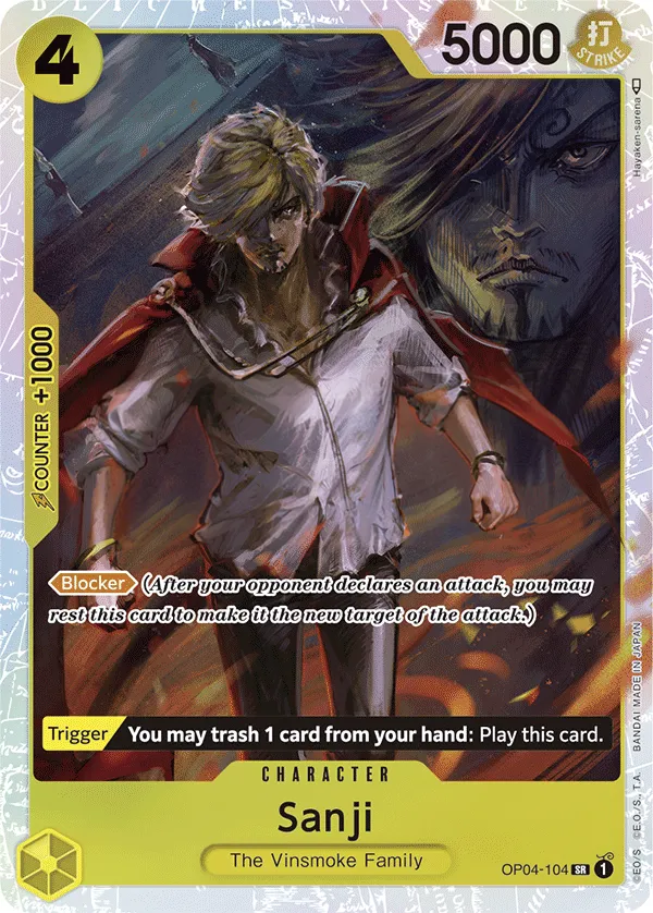 Kingdoms of Intrigue 영어판 Sanji OP04-104 카드 앞면