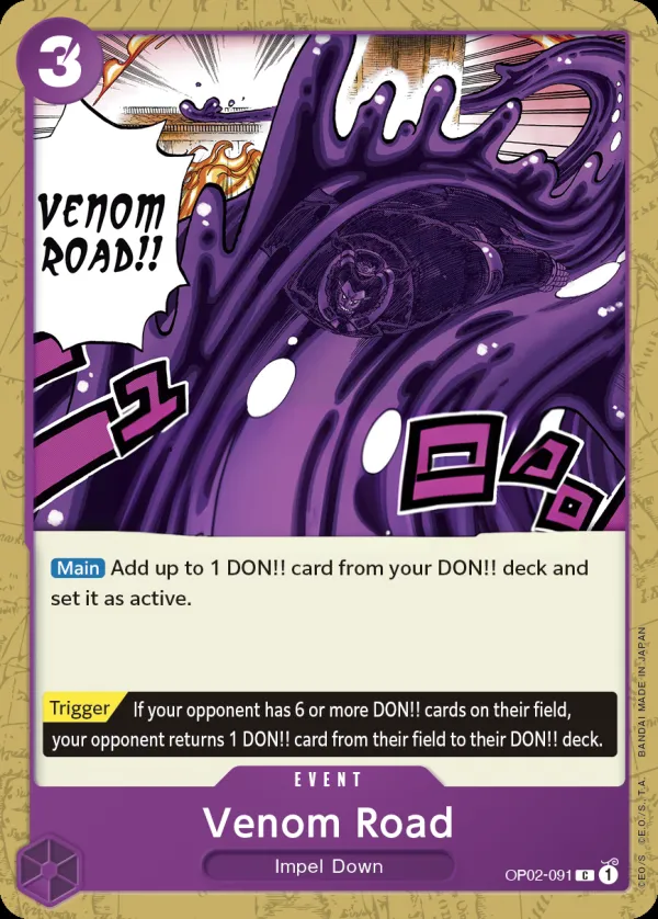 Paramount War 영어판 Venom Road OP02-091 카드 앞면