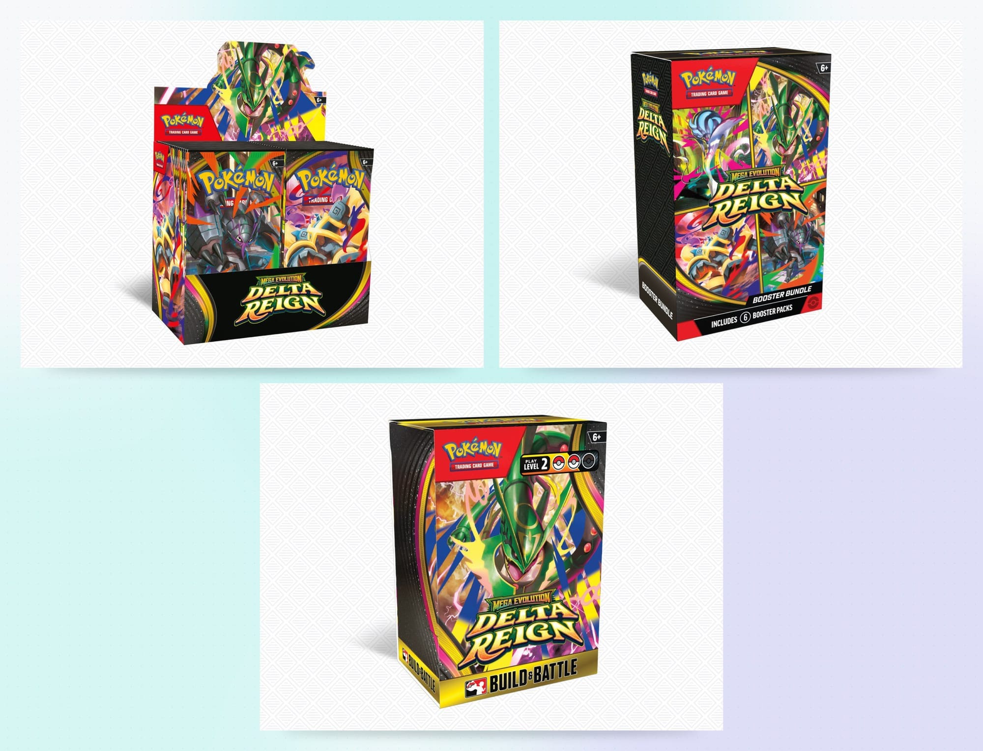 Mega Evolution—Delta Reign Booster Display Box, Mega Evolution—Delta Reign Booster Bundle, Mega Evolution—Delta Reign Build & Battle Box