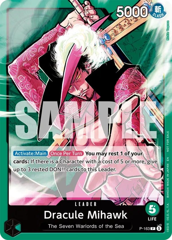 P-163 Dracule Mihawk promotional card